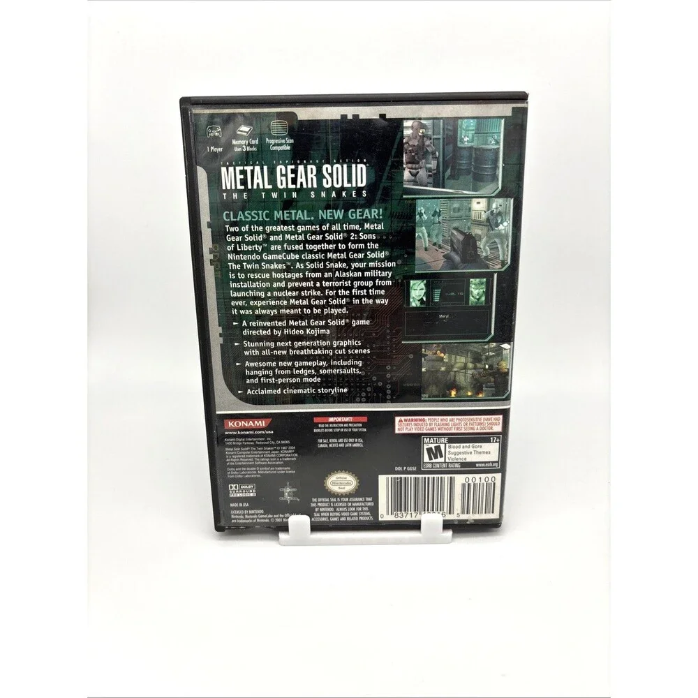 Metal Gear Solid The Twin Snakes Nintendo GameCube Case/Manual ONLY *no game*